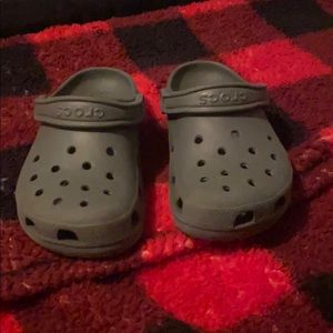 Grey crocs size 8